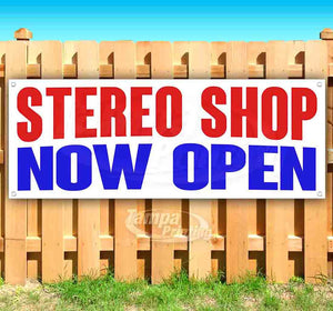 Stereo Shop Now Open Banner