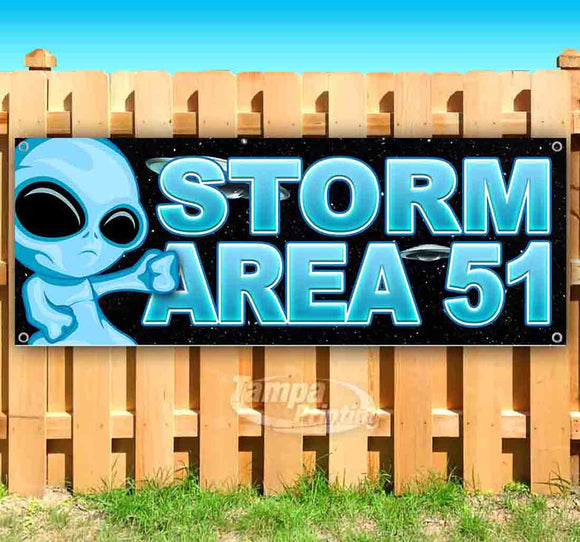 Storm Area 51 UFO Blue Banner