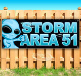 Storm Area 51 UFO Blue Banner