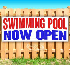 Swimming Pool Now Open Banner