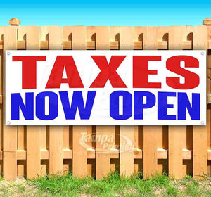 Taxes Now Open Banner