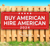 Trump Buy American Hire American Red Banner