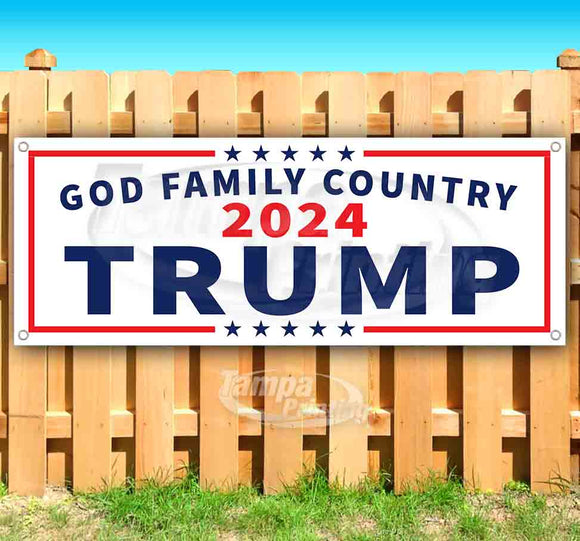 Trump God Country 2024 Banner