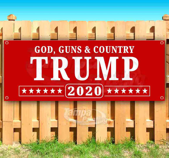 Trump God Guns Country Banner