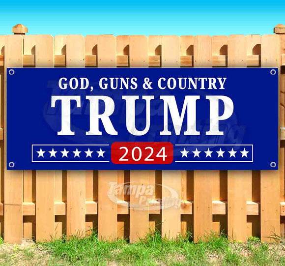 Trump God Guns & Country 2024 Banner