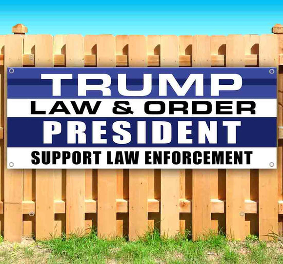 Trump Law Order President Banner