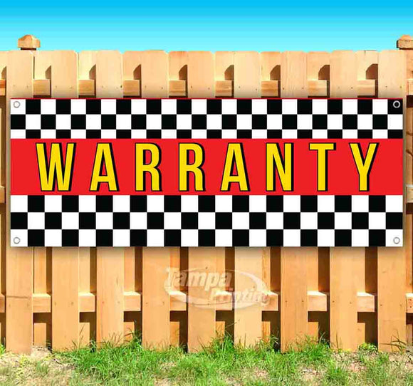 Warranty Checkered Banner