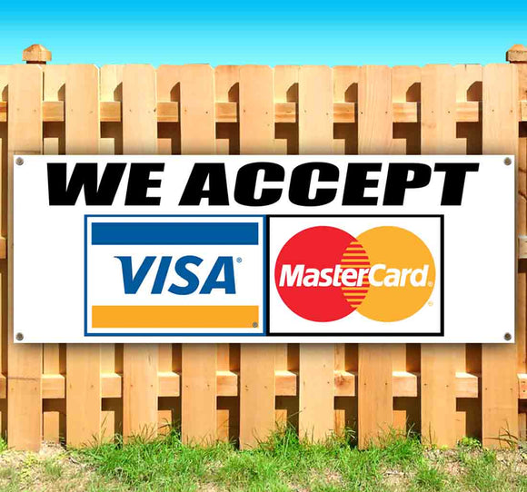 We Accept Visa Mastercard Banner