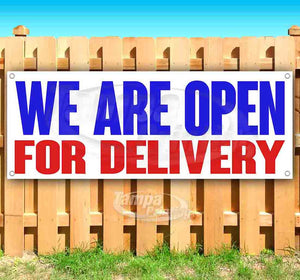 We Are Open For Delivery Banner