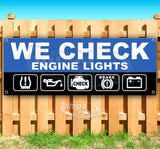 We Check Engine Lights Blue Banner