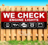 We Check Engine Lights Red Banner