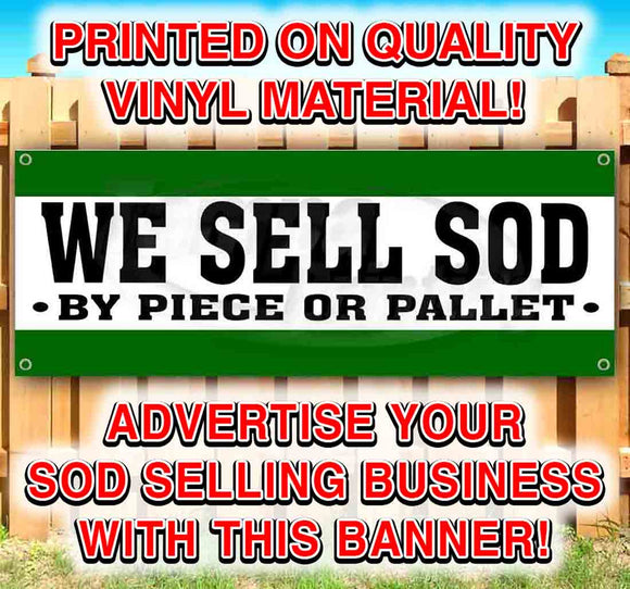 We Sell Sod By Piece Or Pallet Banner