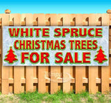 White Spruce Christmas Trees For Sale Banner