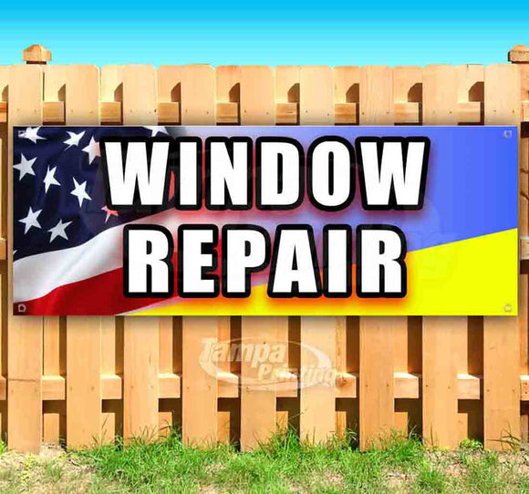 Window Repair Signs Full Color Custom Banners | 24 hr Production. Fast Free Shipping ...