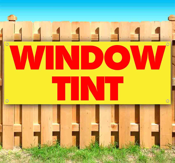 Window Tint Yellow Red Banner