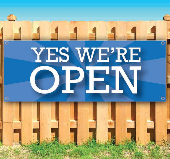 Yes We're Open Banner