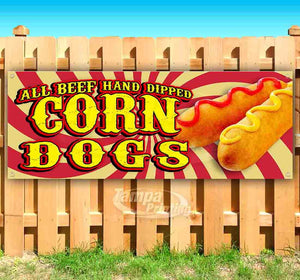 All Beef Hand Dipped Corn Dog Banner