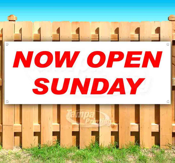 Now Open Sunday Banner