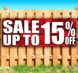 Sale Up To 15% Off Banner