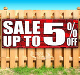Sale Up To 5% Off Banner