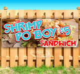 Shrimp Po Boy Sandwich Banner