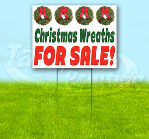 Christmas Wreaths For Sale Yard Sign