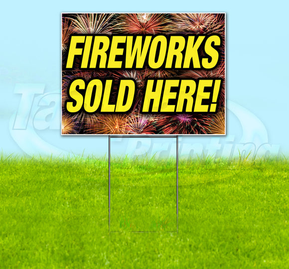 Fireworks For Sale Yard Sign