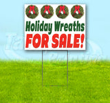 Holiday Wreaths For Sale Yard Sign