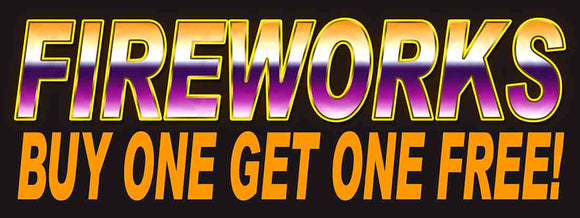 Fireworks Buy One Get One Free Banner