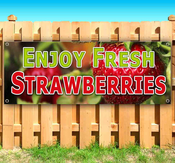Enjoy Strawberries Banner