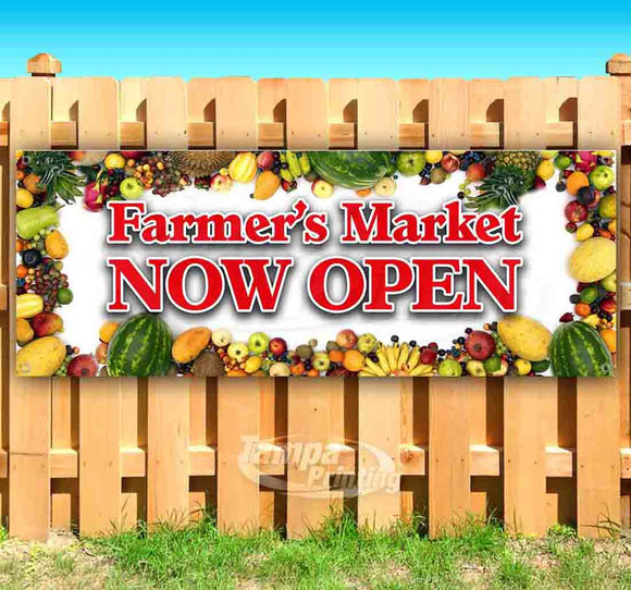 Farmers Market Now Open Banner