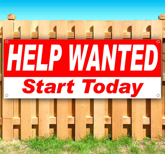 Help Wanted Start Today Banner