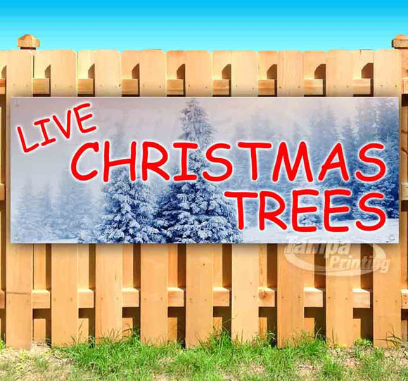 Live Christmas Trees Banner