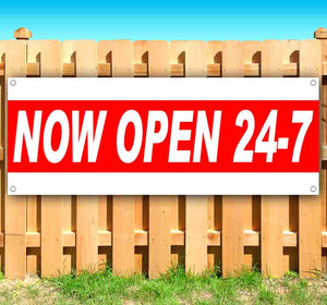 Now Open 24-7 Banner