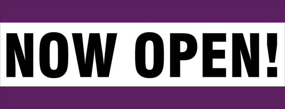 Now Open Banner