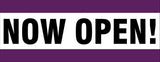 Now Open Banner