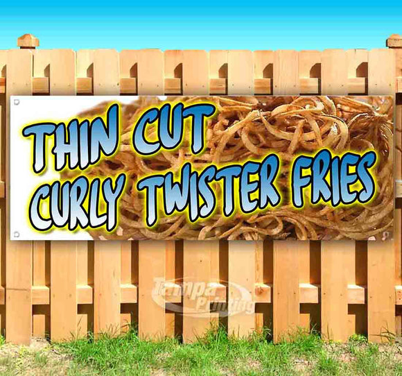Thin Cut Curly Fries Banner