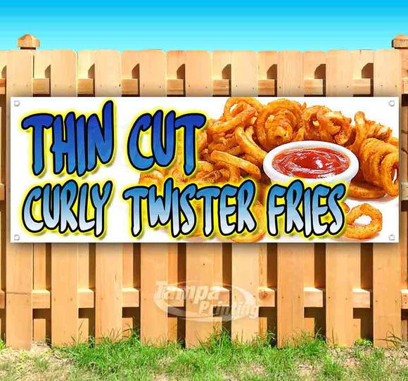 Thin Cut Curly Twister Fries Banner