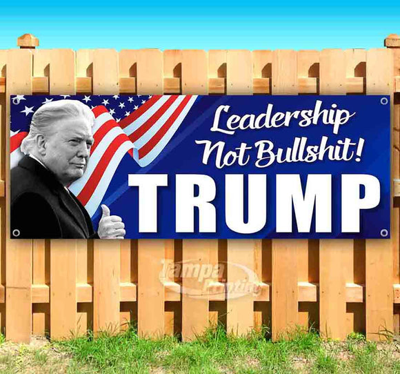Trump Leadership Not Bull Banner