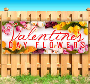 Valentines Day Flowers Banner