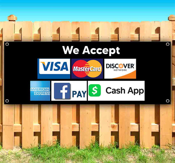 We Accept Credit Cards Cash App Banner