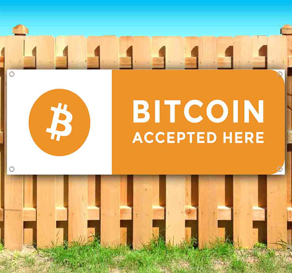 Bitcoin Accepted Here Banner