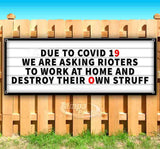 Covid 19 Rioters Banner