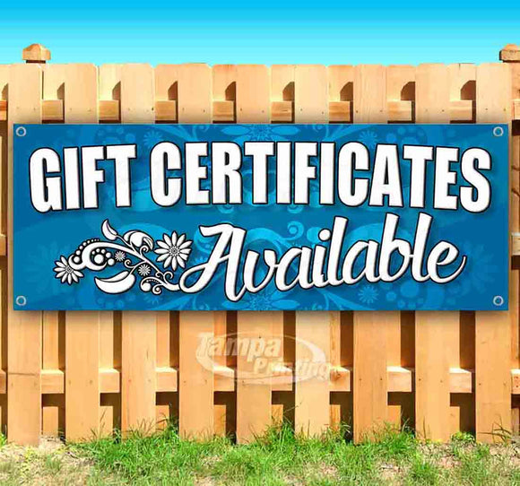 Gift Certs Available Banner