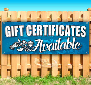 Gift Certificates Available Blue Banner