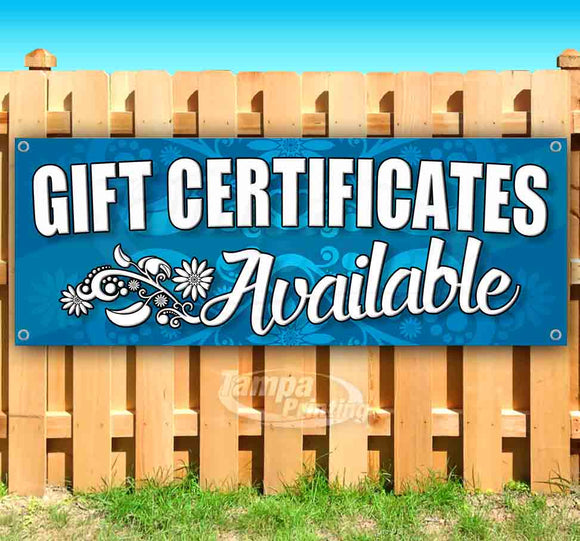 Gift Certificates Available Blue Banner