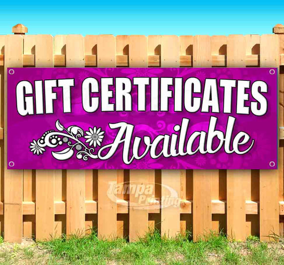 Gift Certificates Available Pink Banner