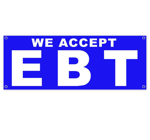 We Accept EBT Blue Banner