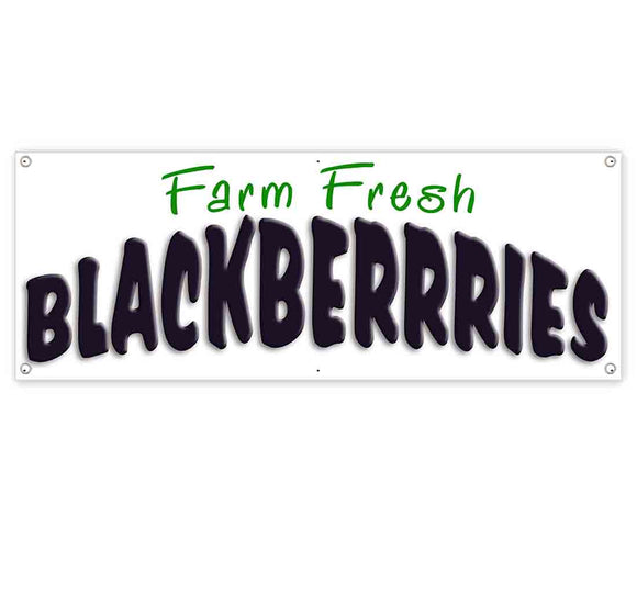Farm Fresh Blackberries Banner