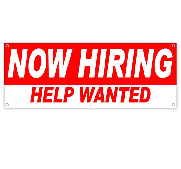 Now Hiring Help Wanted Banner